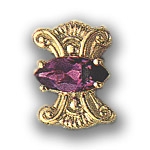 AC259 14K MARQUISE AMETHYST SLIDE 